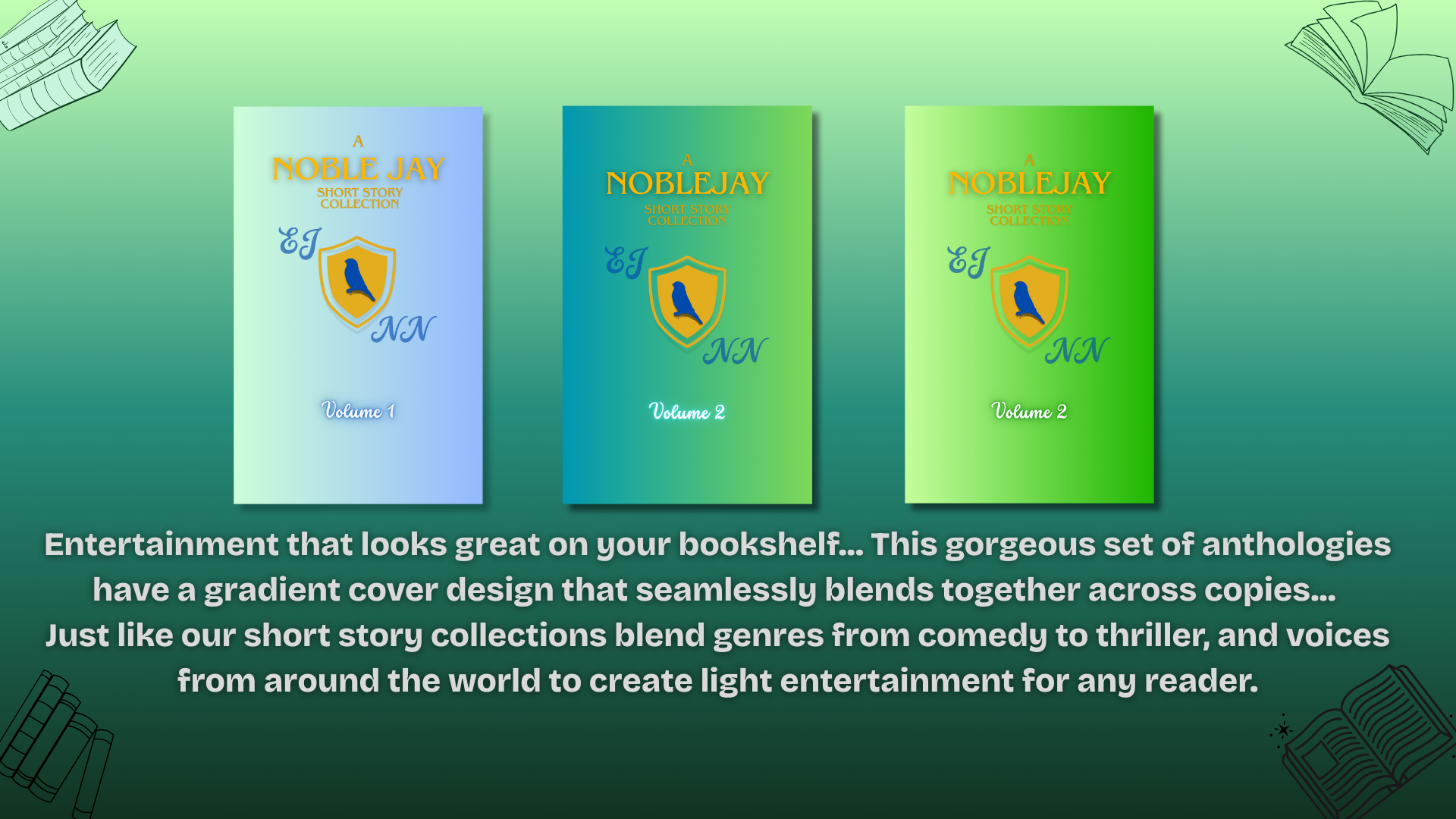 NobleJay Anthology Collection featuring three short story collection volumes